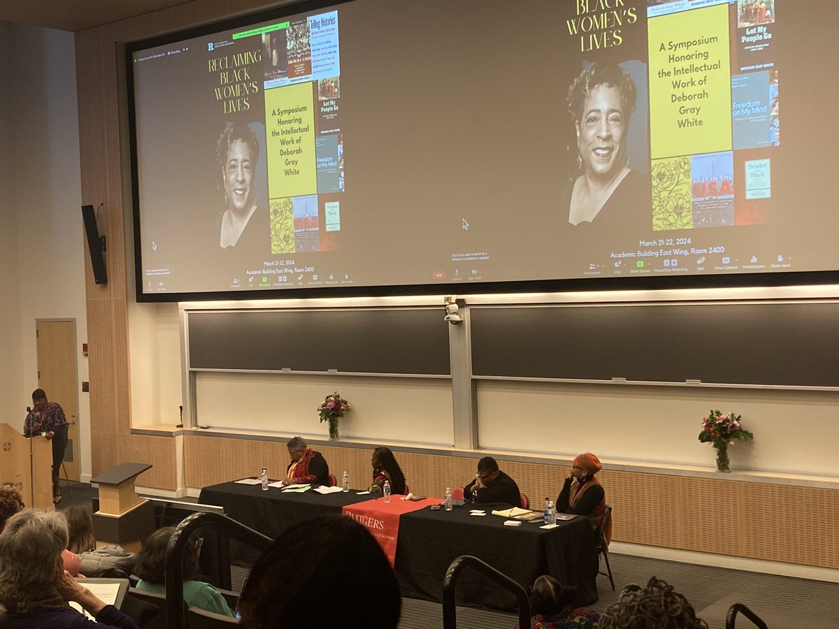 “Resistance is *how* we respond to oppression, refusal is why,” says @kcarterjackson in yet another gorgeous talk to honor Deborah Gray White.