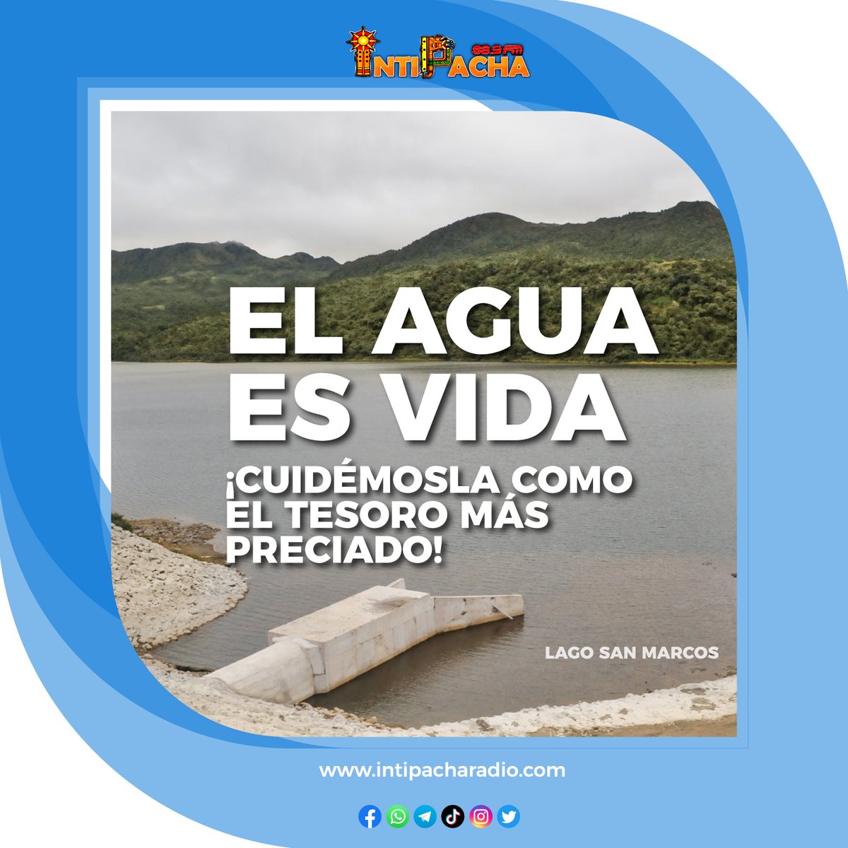 IntipachaRadio's tweet photo. 💧🌍 "En el #DíaInternacionalDelAgua, recordemos que cada gota cuenta en la lucha por preservar este recurso vital. Desde pequeñas acciones en nuestro hogar hasta apoyo a iniciativas globales, todos podemos marcar la diferencia. 

¡Cuidemos el agua, cuidemos la vida! 💧🌍 https://t.co/jt7EpZsmn0