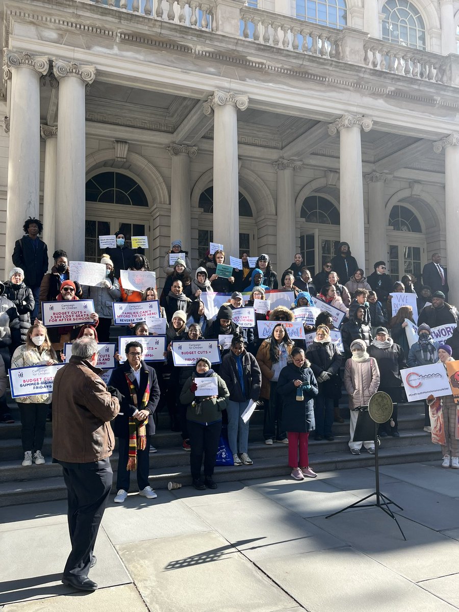 ZLyons01's tweet photo. This morning, Good Shepherd Services rallied at city hall with @ChildrenNYC ahead of the preliminary budget hearing on children and youth to let the council know that we need to invest in our youth! https://t.co/biC7ydjjai