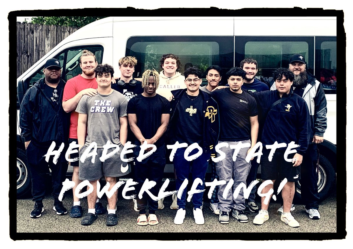 On our way to Abilene for the State Powerlifting Meet! @PTISDPirates @PTISDAthletics @J_Jacob_Holder @JasonBachman10 #WinWithWinners #ALLIN