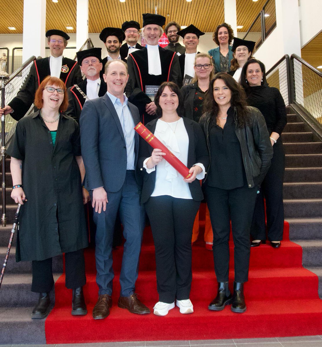basbloem's tweet photo. Hard to express just how proud I am of Josefa Domingos who successfully defended her #PhD thesis on community-based #boxing for persons with #Parkinson. Wonderful work showing the importance of organising #exercise in the people’s own living environment! https://t.co/I5F968aK4W