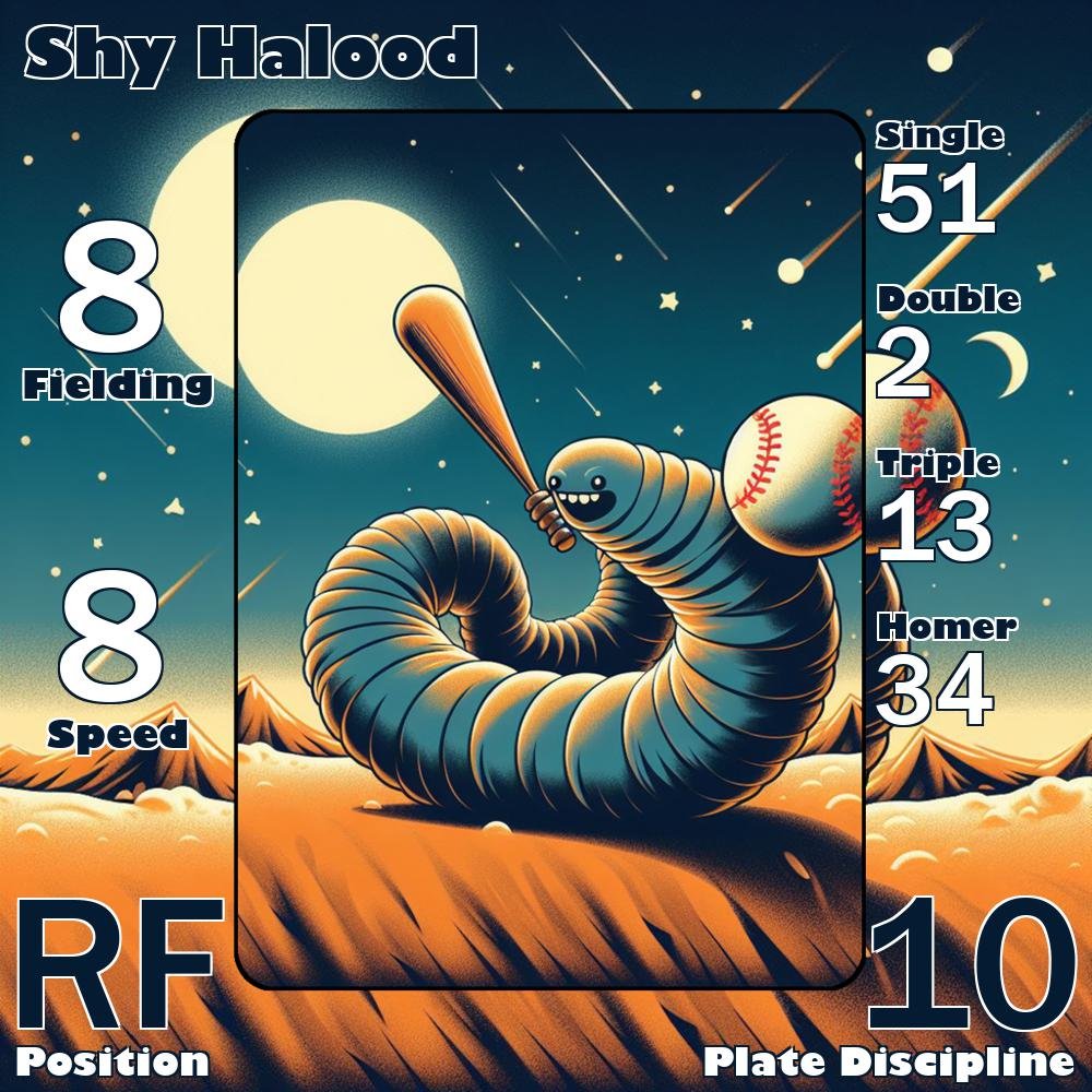 Special Baseballer Giveaway 
🐛 Shy Halood  🐛

To Enter: 
- Follow <a href="/Moonshot_BSBL/">Moonshot Baseball</a> 
- Like &amp; Repost 
- Tag a Fellow Baseball Fan Below  

Giveaway Ends 3/25 Noon EST