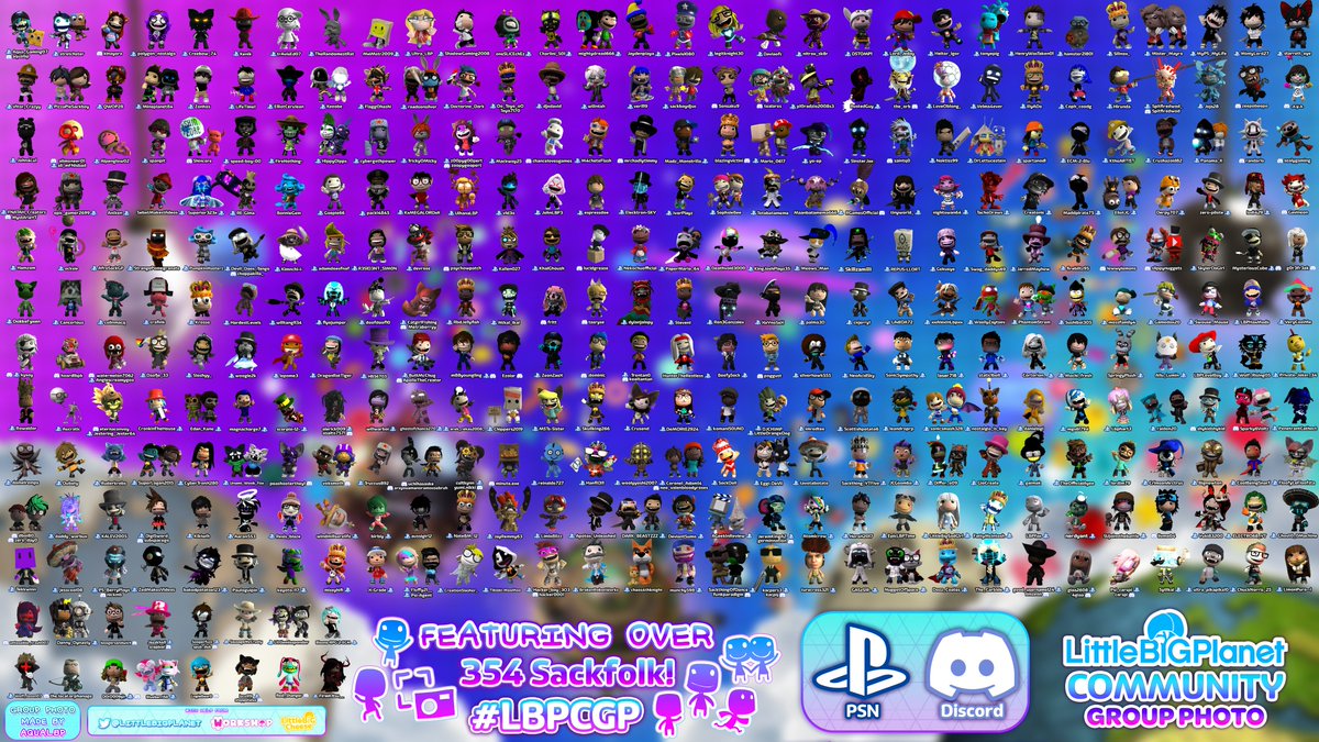 I proudly present to you. The completed LittleBigPlanet Community Group Photo! Thank you to the 354 people who submitted their photos. ❤️ #LBPCGP