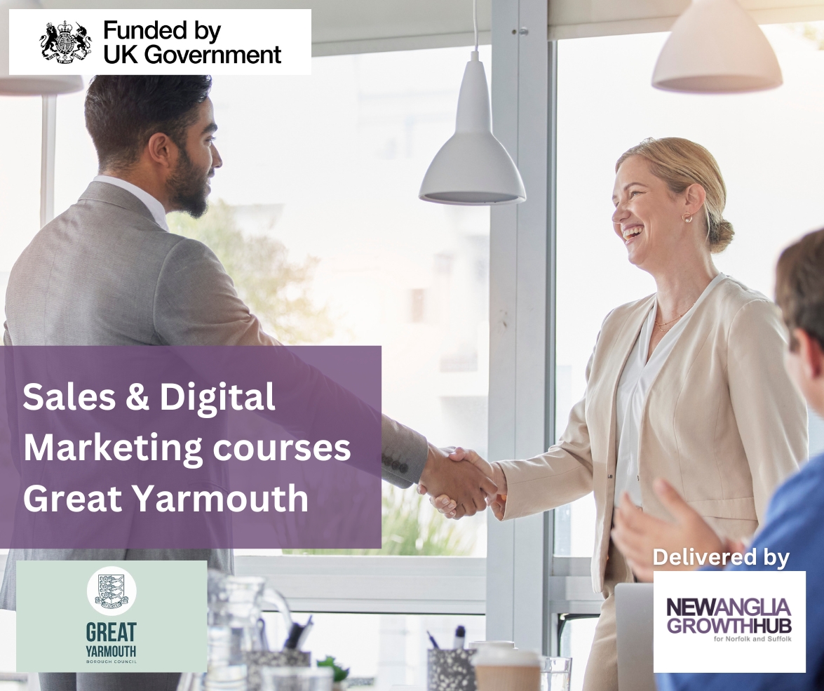 🚀 Build relationships & get more #sales with fully-funded Customer Engagement course, Fri 12 April, #GreatYarmouth. After sales course this month in #Norfolk, attendees already had leads the next day! 👉Book eventbrite.co.uk/e/sales-2-cust… #ukspf