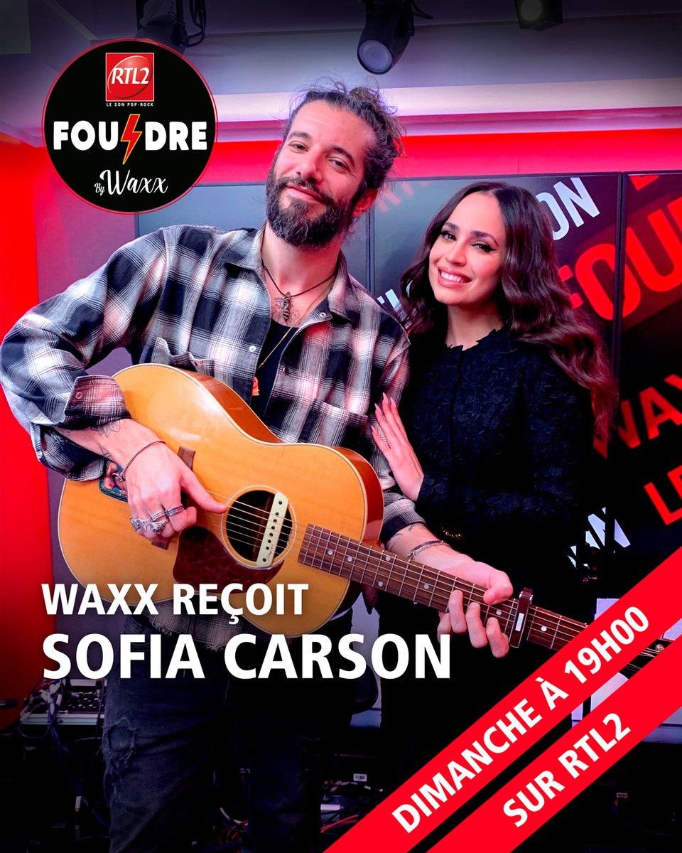 On se retrouve demain soir ? ✨ @SofiaCarson sera l'invité de @waxxgyver dans Foudre et ça commence dès 19h ! 🤩⚡️