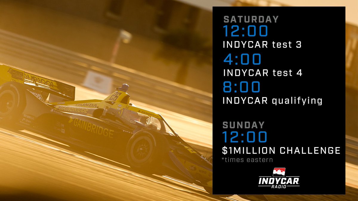 Lots going on this weekend @ThermalClub for @IndyCar. We’ll have every lap tomorrow & Sunday #tunein #INDYCAR #ThermalChallenge