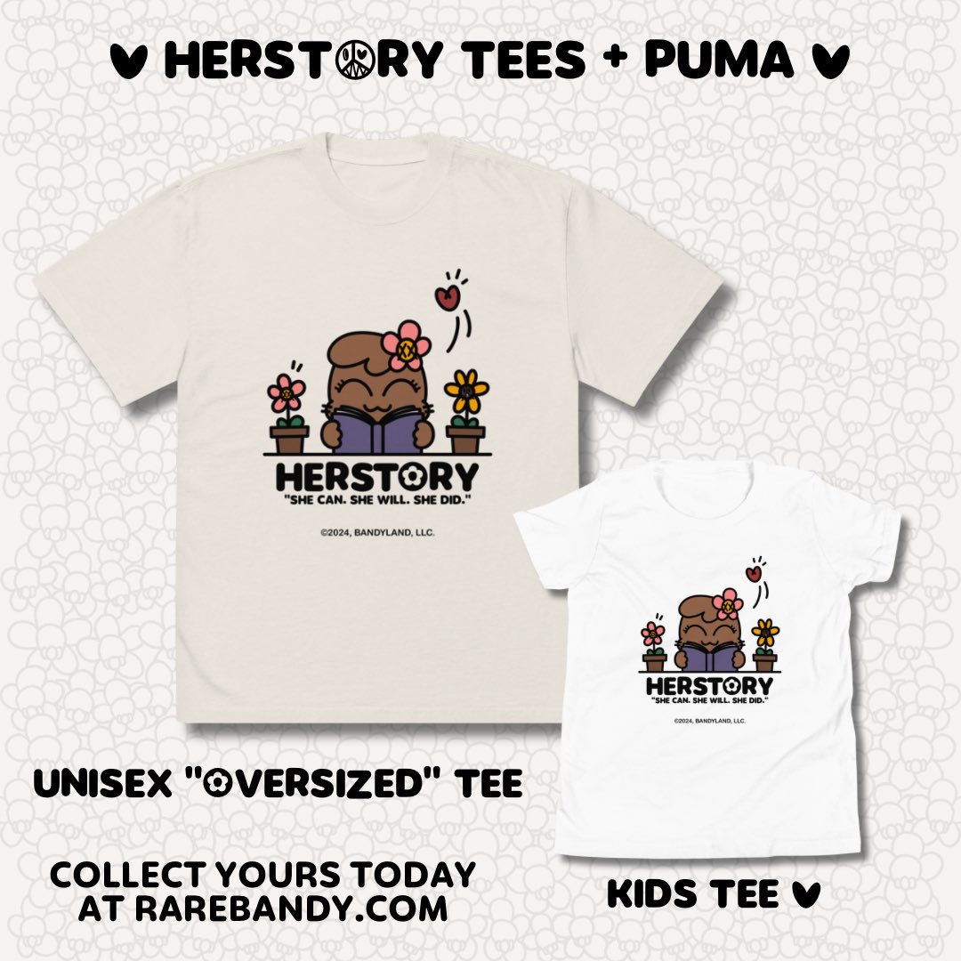 RAREBANDY's tweet photo. HERSTORY FT PUMA โค๏ธโจ is available now at https://t.co/BPXDFCTbnk >>> Wearables or visit https://t.co/Lx0W2mGpsp
Direct link: https://t.co/9nP6uTrRg0
#rarebandy #bandyland https://t.co/c46qz5nXbS