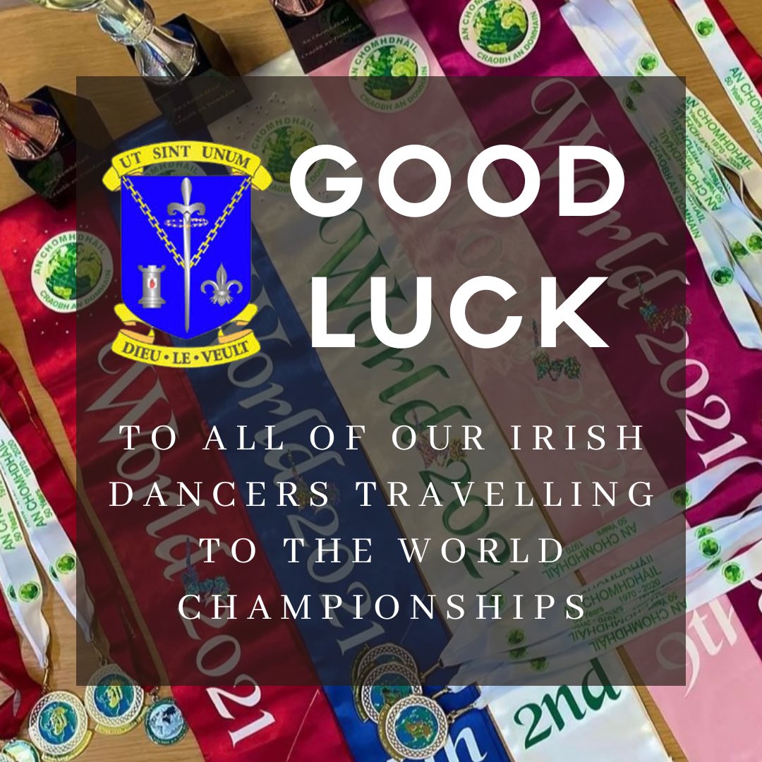 Over the next couple of weeks, our Irish Dancers will be heading to Killarney to compete in the World Championships!🥇🏆 Good luck to all involved, & we hope you all enjoy the experience! 💃 Please get in touch to keep us updated, so we can celebrate their achievements! 🤩