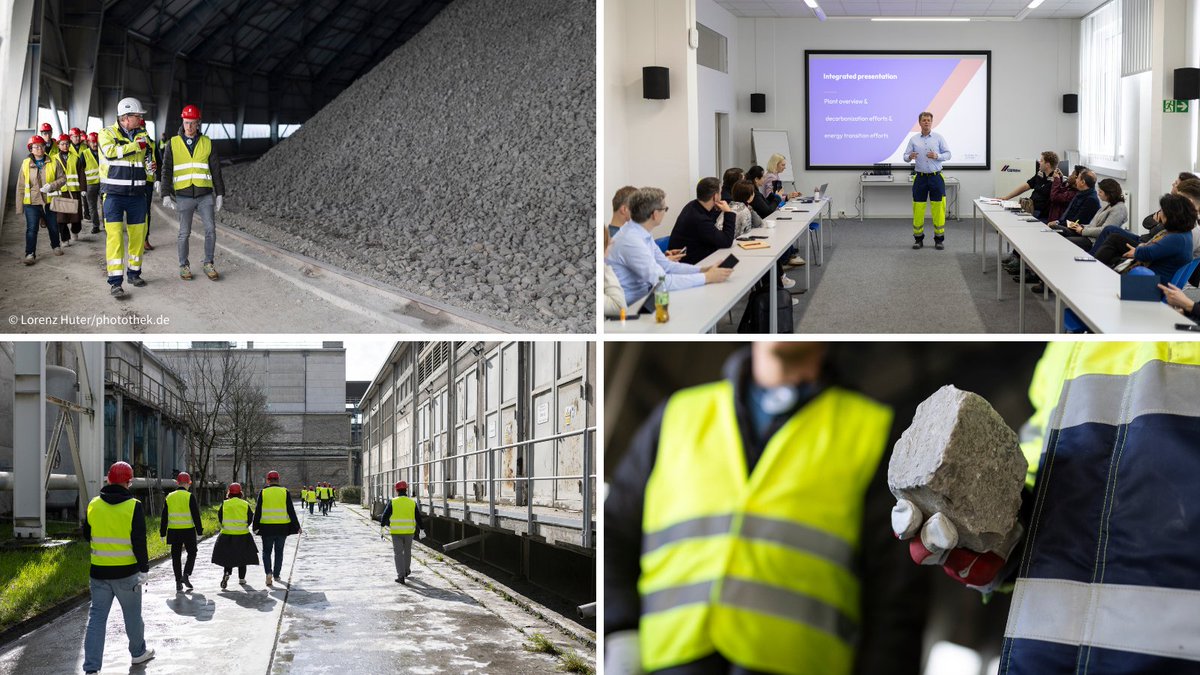 In Rüdersdorf betreibt @CEMEX_Germany eines der größten und modernsten Zementwerke in 🇩🇪. Bis 2030 hat sich der Standort zum Ziel gesetzt, CO₂-neutralen Zement zu produzieren. Eine Guided Tour zeigte, wo bereits Energieeffizienz-Maßnahmen umgesetzt und CO2 gespart wird. #BETD24