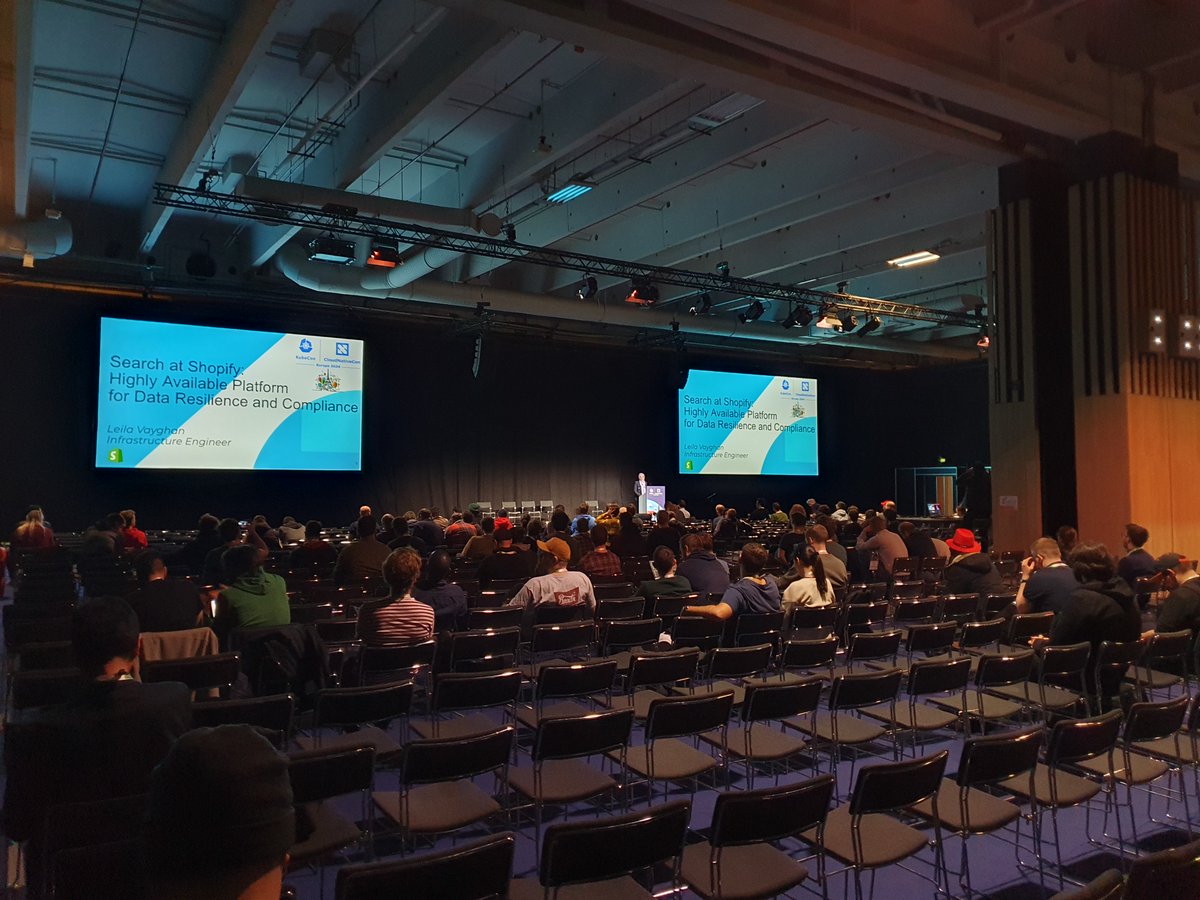 Last session at #KubeConEU: #Search at <a href="/Shopify/">Shopify</a> kccnceu2024.sched.com/event/1YeSk/se…. Thank you <a href="/OpenSearchProj/">OpenSearchProj</a> for inviting us. It was a great conference and a great opportunity for me to discover the large  and vibrant #kubernetes community. #KubeCon