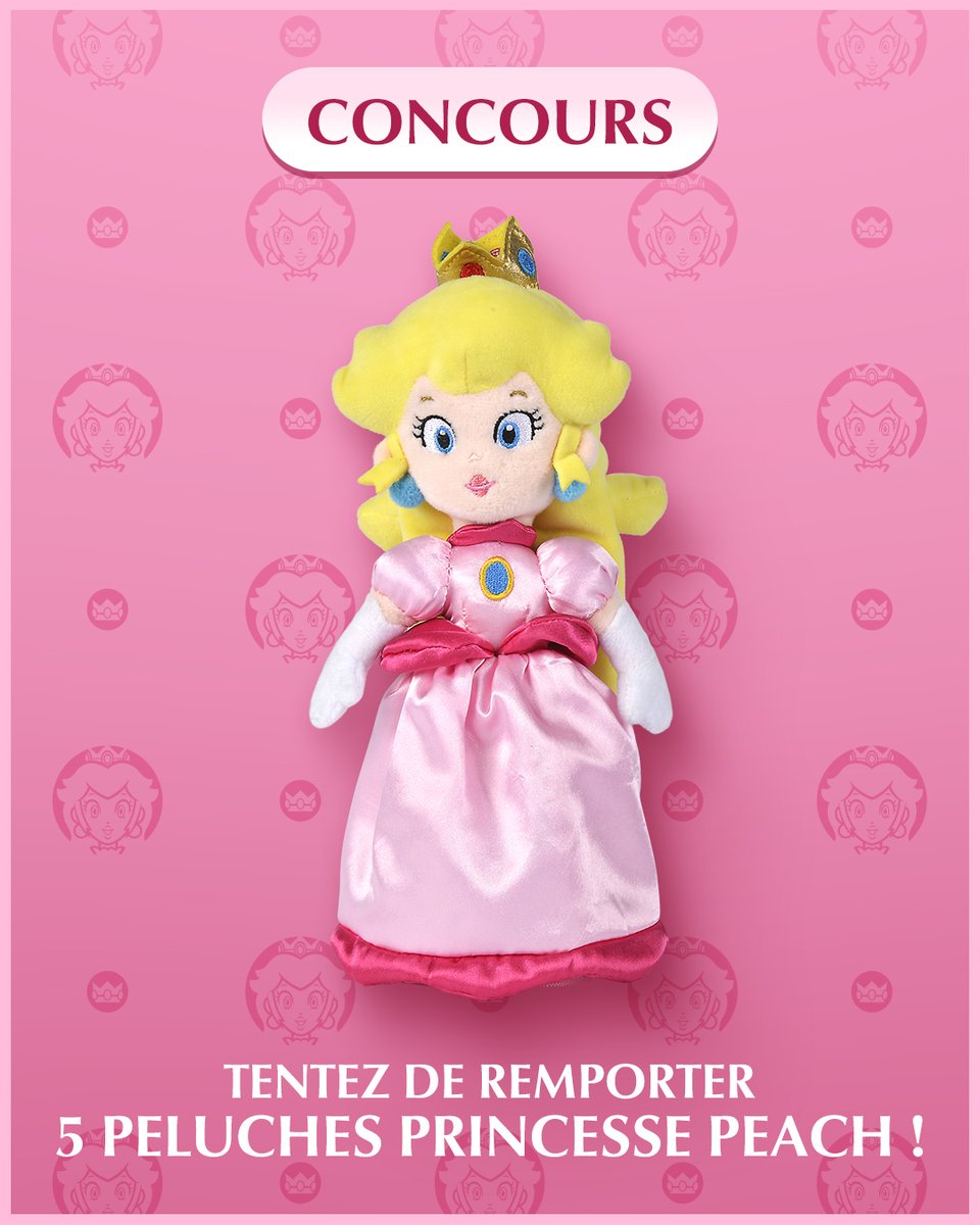 NintendoFrance's tweet photo. [CONCOURS🎁] Princesse Peach prend le devant de la scène et pour l'occasion, tentez de remporter une des 5 peluches Princesse Peach par Simba Toys mises en jeu !

Pour participer :​
- RT et taguez un ami en commentaire​
5 gagnants seront tirés au sort le 29/03. Concours réservé aux résidents de France métropolitaine.