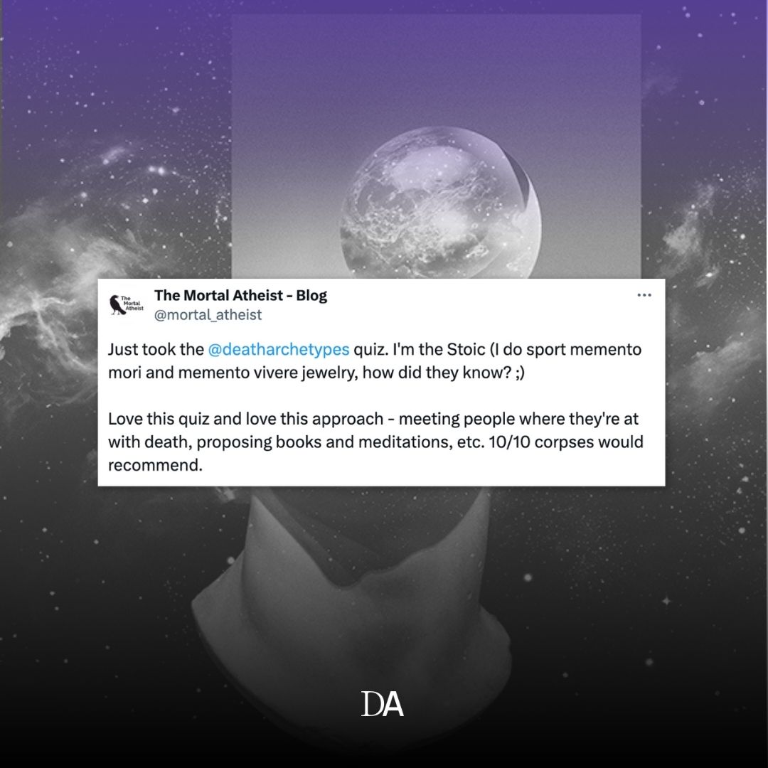 10/10 corpses recommend 💀

Do you know your Archetype yet? Take the test at deatharchetypes.com