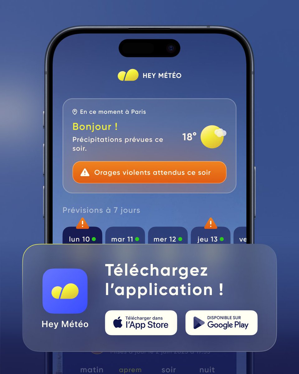 heymeteo's tweet photo. 🎉 C’est le #weekend ! Voici le temps prévu ⬇️

📱 Téléchargez l'application ➡️ https://t.co/EVijqix2Fd https://t.co/JSYEDtBqz2