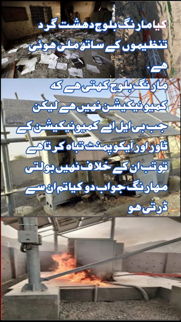 Sehar🦋 (@isehar10) on Twitter photo مارنگ بلوچ کبھی بھی بی ایل اے کے خِلاف نہیں بولی جو ایک دھشت گرد تنظیم ہے نہ ہی کبھی کوئی ایکشن لیا اِس کا مطلب تو یہی ہے کہ یہ اِن کے لیے ہی کام کر رہی ہے۔
<a href="/MahrangBaloch_/">Mahrang Baloch</a>
<a href="/ShahGBaloch/">Sebghat Abdul Haq Baloch</a>
<a href="/mmatalpur/">Mohammad Ali Talpur</a>
<a href="/BalochistanDC/">Balochistan Development Campaign</a>
<a href="/KiyyaBaloch/">Kiyya Baloch</a>
#MahrangWrongNumber
#MahrangJawabDoo
#ماہرنگ_بلوچ_دشمن مارنگ بلوچ کبھی بھی بی ایل اے کے خِلاف نہیں بولی جو ایک دھشت گرد تنظیم ہے نہ ہی کبھی کوئی ایکشن لیا اِس کا مطلب تو یہی ہے کہ یہ اِن کے لیے ہی کام کر رہی ہے۔
<a href="/MahrangBaloch_/">Mahrang Baloch</a>
<a href="/ShahGBaloch/">Sebghat Abdul Haq Baloch</a>
<a href="/mmatalpur/">Mohammad Ali Talpur</a>
<a href="/BalochistanDC/">Balochistan Development Campaign</a>
<a href="/KiyyaBaloch/">Kiyya Baloch</a>
#MahrangWrongNumber
#MahrangJawabDoo
#ماہرنگ_بلوچ_دشمن