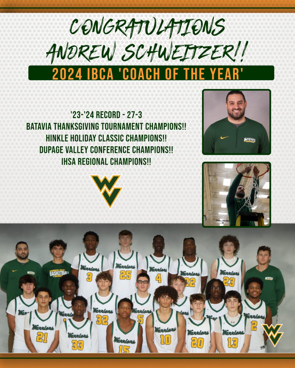athleticswvhs's tweet photo. Congratulations Coach Schweitzer!! @WVHS_hoops https://t.co/VQxAXRlVma