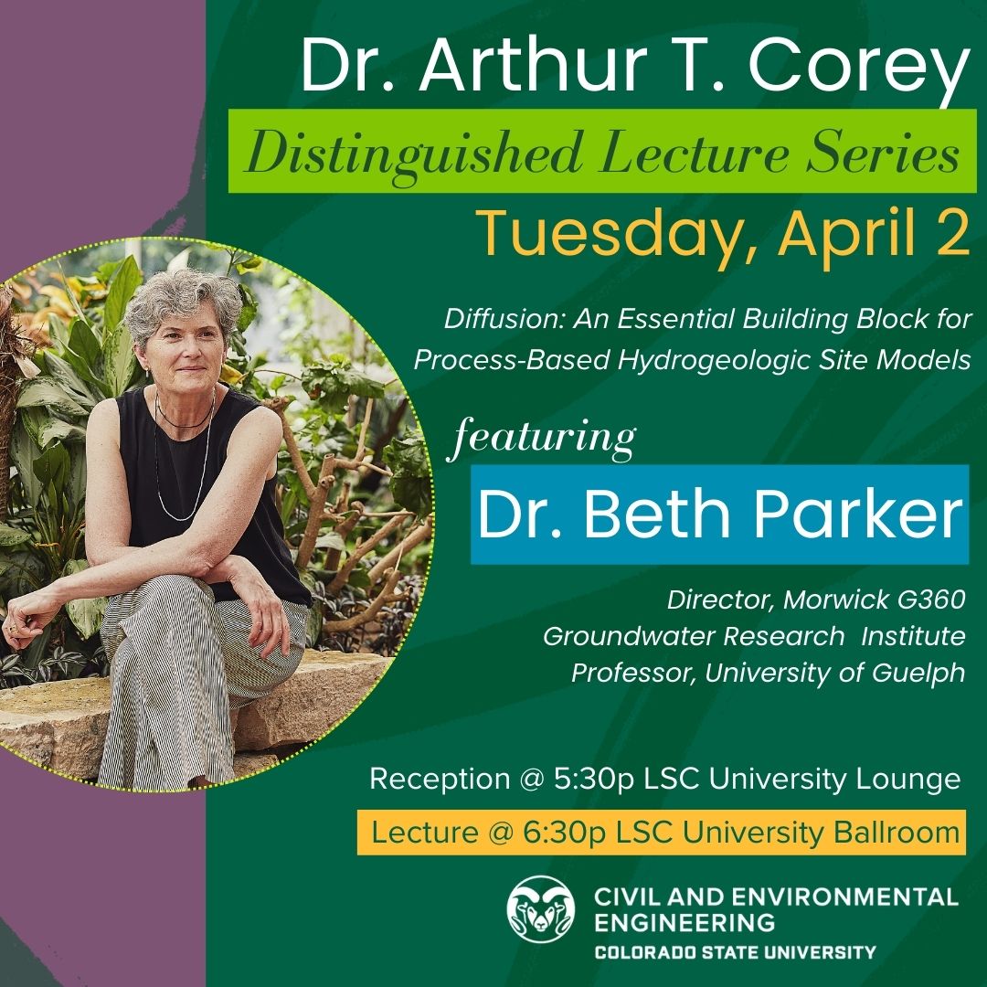 We are thrilled to host Dr. Beth Parker on campus Tuesday 4/2 for her lecture on diffusion as part of the Dr. Arthur T. Corey Distinguished Lecture Series. Read more about Dr. Parker at g360group.org/our-team/princ… Join us for the lecture and a reception beginning at 5:30p!