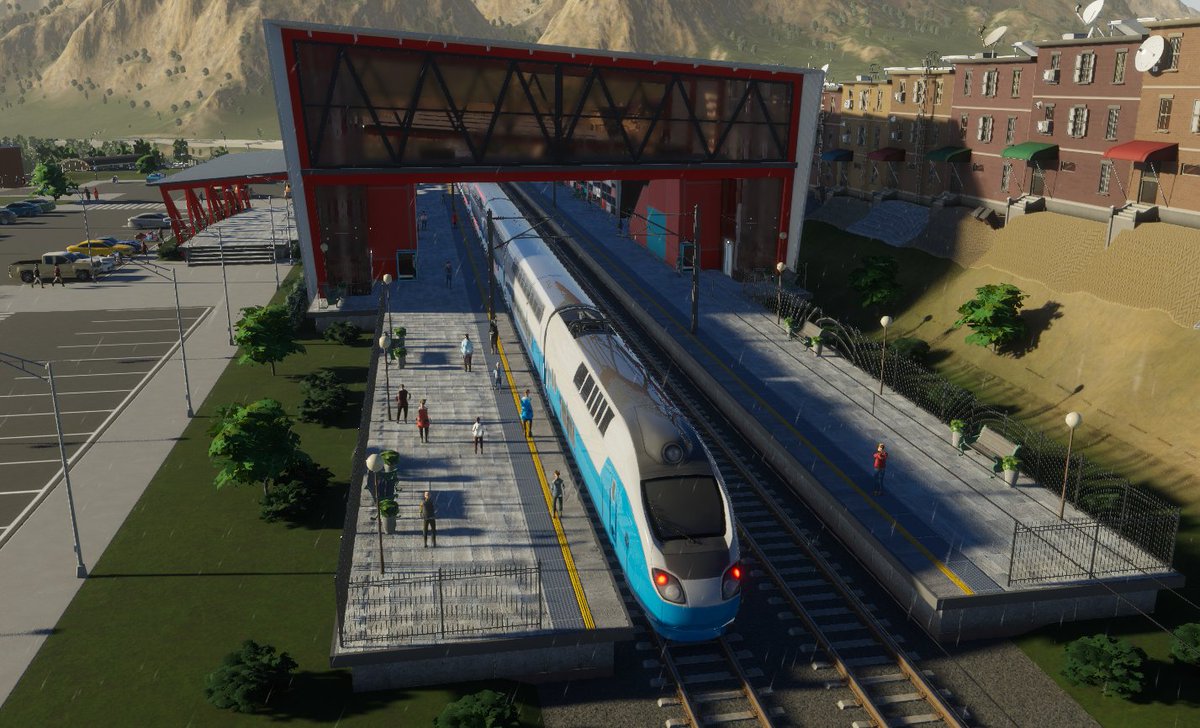 CS_badpeanut's tweet image. If you remember what my first asset for CS1 looks like then you may recognize this completely remade Suburban Train Station! (no this won&apos;t be available monday)
Now the focus of the upcoming update isn&apos;t asset creation BUT there&apos;s been some big strides made to allow some testing!