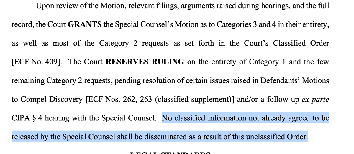 4. The order did not require DOJ to disclose anything it didn't want to at this stage. As a result, there's nothing to appeal under CIPA Section 7.