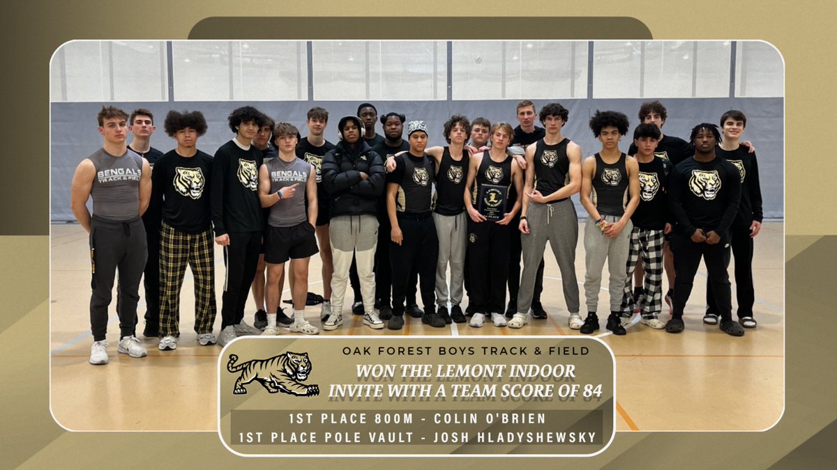 Spotlight athletes:

Last weekend our boys indoor track and field team won the Lemont Invite!