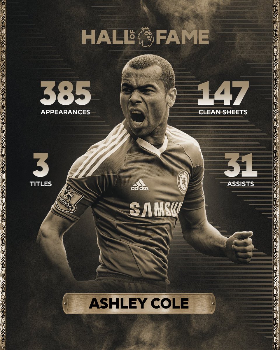 The numbers of new #PLHallOfFame inductee, Ashley Cole 🤩 💪 @TheRealAC3