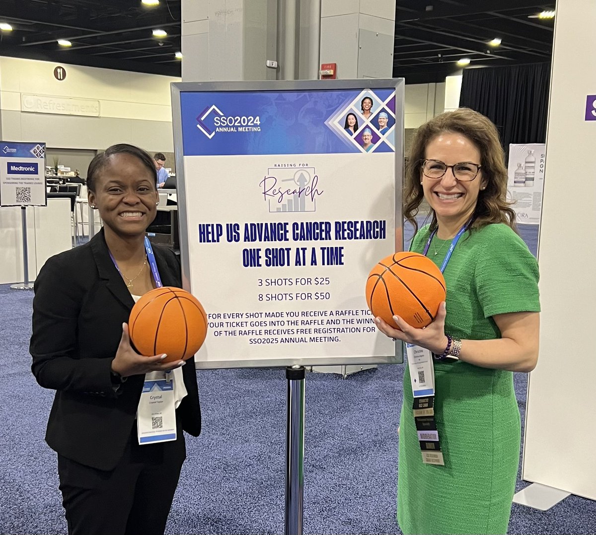 cvangelesMD's tweet photo. 8/8 shots! Raising money for research at #SSO2024 ! #CrystalTaylor. Go Blue! @UMichSurgery https://t.co/3GFlOo21aK