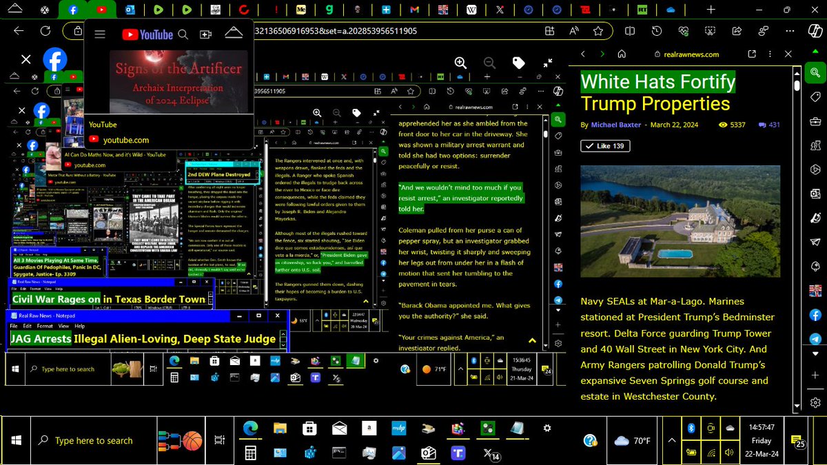 BlackHouseGov's tweet photo. ▲#Fri22Mar24𝕏⇒#α▼#Agent777 #Agenda47 #USSF 📐#Origin #San_Francisco♥#BlackHouseGov #WTPN #5GUW #Zeroth_Law #VT_INTEL 👽 #IFB ♥ #ZPT #Judy_Note #WH_Intel: » #Signs of the #Artificer: Archaix Interpretation of #2Q24 #Eclipse » {H/T to Master @Clif_High for this #Gem} » I will present to you this eclipse fits into calendrics, the significance of its attachment to the concepts of ancient Assyria, Nineveh, signs in the heavens, the Israelite prophet Jonah and the city of Joppa.  The connection to the Phoenix phenomenon, pattern of quakes and enigmas mentioned by Pliny the Elder 2000 years ago that refer to this phenomenon.  Future-past patterning, crypto-politics and the Great Deceit unfolding before your eyes. 

 I say it all the time- you live in the Simulacrum, and the evidence of its artificiality is everywhere.  This will not be a popular interpretation by Christian fundamentalists, for they have already fallen for the very deception that this particular sign is a warning against.  
https://t.co/yQrMV2TgX0?

==================
Copilot: Artificer is a term that often conjures images of skilled craftsmen, creators, and inventors. Historically, artificers were artisans who meticulously crafted objects, blending both practicality and aesthetics. Their work spanned various domains, including metalwork, carpentry, and alchemy.

In more contemporary contexts, the term has expanded to encompass creators in the digital realm. Software developers, designers, and innovators can all be considered modern-day artificers. They weave together code, design, and imagination to build intricate digital landscapes, applications, and experiences.

Whether in the tangible or virtual world, artificers continue to shape our reality, leaving their mark on history through their ingenuity and craftsmanship.

==============
Exopolitics  Today
▬ @MichaelSalla ▬
==================
TENT, MEIDAS, MBDA, WCK, Navarro, Hogan

STOP the "Swamp-Bus" Spending Bill! TAKE ACTION! With Peter Navarro now in prison for 4 mo. on a misdemeanor charge, we see the Biden Crime family exposed to the world to see with still no charges! Meanwhile, TENT signs up Tyson, McDonalds, and dozens other mega-corps to replace US workers with illegals. Also, World Central Kitchen- Clinton Global Initiative/Blackrock cut out food relief org- is the "nonprofit" delivering 200 tons of food aid to GAZA. And much more...

▬ https://t.co/gnWoecVOpS ▬

==================

▬ https://t.co/psu4H8ZvNq ▬

===================
▬ https://t.co/pitkxZndoR ▬
===================
▬ https://t.co/hz8xunipX6 ▬

Ep 3311a – Trump Begins Attacking Biden’s Economic Policies, [CB]s Begin Rate Cut Narrative, Tick Tock

»»The Farmers are not giving up, they rolled out the tractors and they are continuing the fight until the installed politicians give into their demands. Canada ready to introduce the carbon tax, it will destroy the economy and the People. The EV mandate will fail, the People will reject. Trump begins the attacks on Biden’s economic policies. [CB]s prepares to cut rates. 

Ep 3311b – Trump: ”Move Slowly, Carefully — And Then Strike Like The Fastest Animal On The Planet!”

»» The [DS] is trapped in their crimes; the people now know and there is no way out of this. The [DS] attacks on Trump and the people will intensify as we get closer and closer to the election. Scavino puts out a message letting everyone know they do not announce their moves. Trump put out a tweet on how animals attack, move slowly, carefully, and then strike like the fastest animal on the planet.

+++++++

Ep 3310a – Fed Manipulating Inflation Target, Fed Note Regime Shift Coming

»»The People aren’t backing down; Poland is protesting nonstop. The Fed is having a difficult time meeting 2% inflation, so they want to up it to 3%. Saudi Armaco says the green revolution is over. Federal reserve note regime shift is coming. 

Ep 3310b – [Biden] Panic, Cyber Attack Warning On National Infrastructure, Right On Schedule

»»The Biden’s are now panicking. The walls are closing in on them. The world is watching, and the world is the jury and the judge. The [DS] knows they will not be able to win this election, they are now preparing to shutdown the election. They are now putting out the narrative that China and Iran are preparing an attack on the water infrastructure. The narrative is right on schedule, we will most likely see small cyber events leading up to the Presidential election. Playbook known.

▬ @realx22report ▬
===============
∞ Blessings² ∞φ