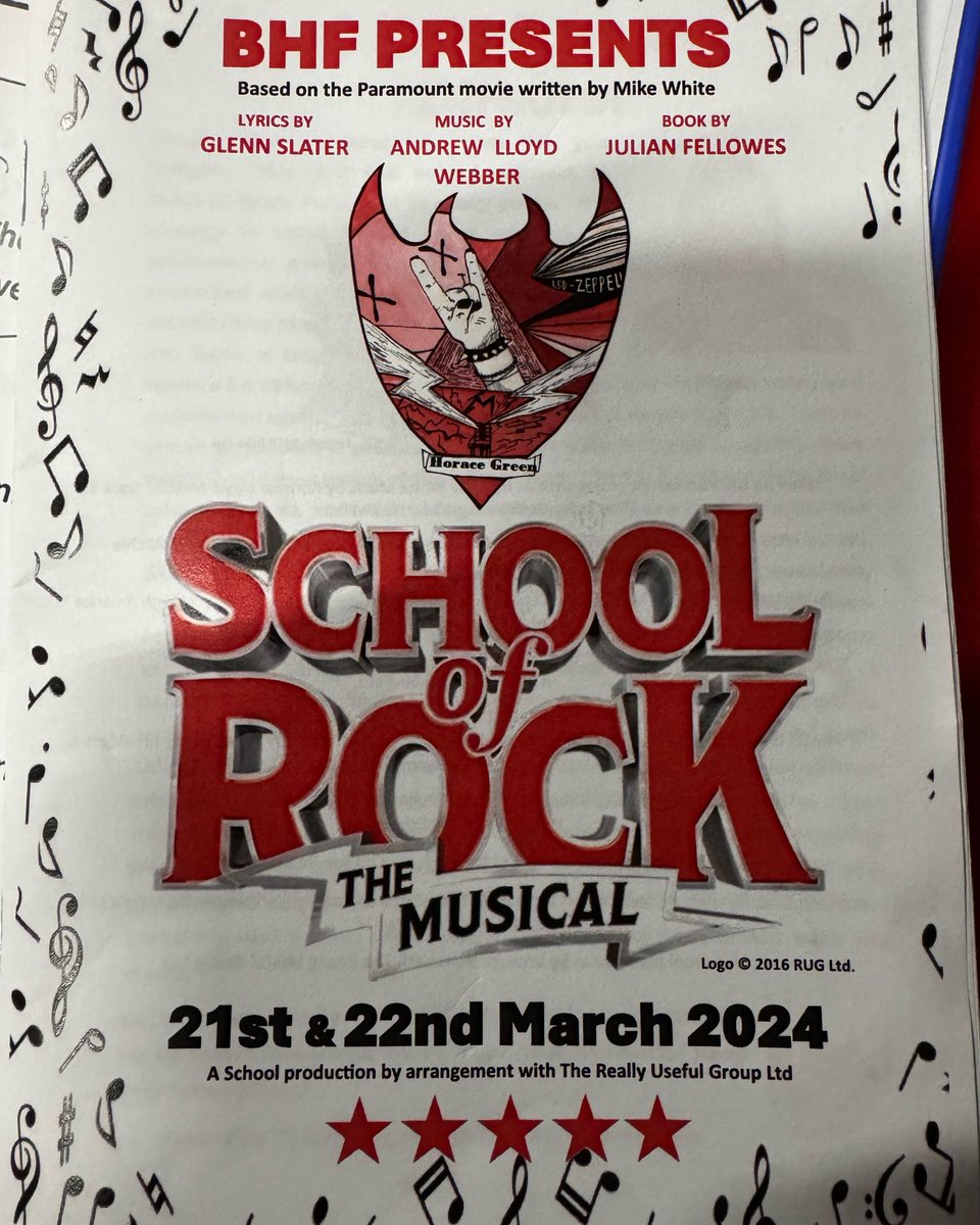 It’s almost ‘Lights down’ for the last night of this year’s school production, School of Rock. @DirectorofEd