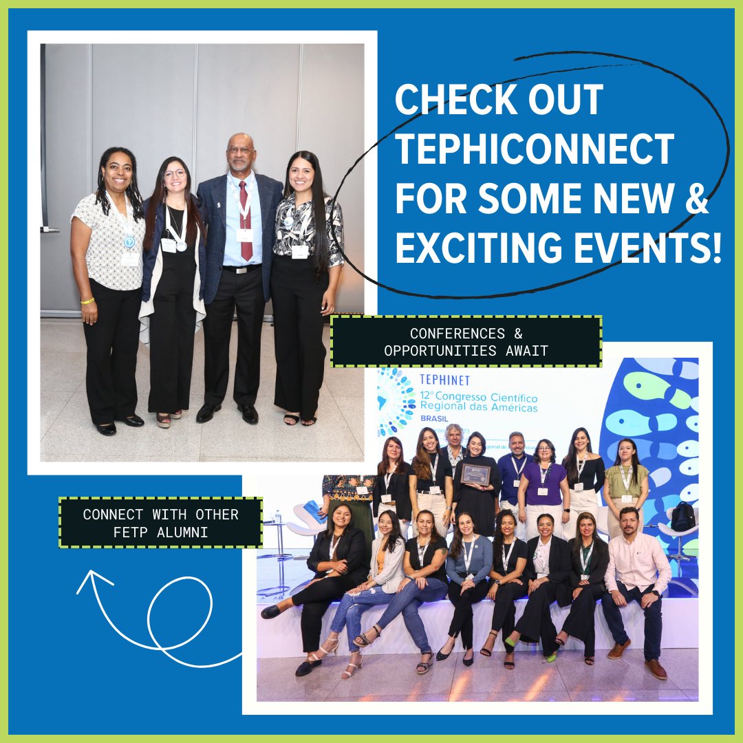 🎓Calling all FETP alumni! Head over to TEPHIConnect for a plethora of exciting events tailored just for you! 🎉 Check out the events page now and dive into a world of endless opportunities! #TEPHIConnect #AlumniEvents #Networking 🌐✨