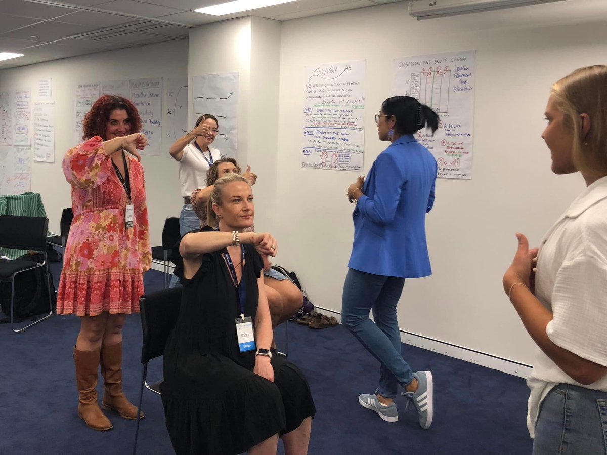 TLCCCoaching's tweet image. Day 5 of #BrisbaneNLP was all about leveling up our linguistic skills! From reframing to chunking up, down, and sideways, to mastering parts integration, our team nailed it! 💪🧠 #NLP #NeuroLinguisticProgramming #PersonalDevelopment #Brisbane