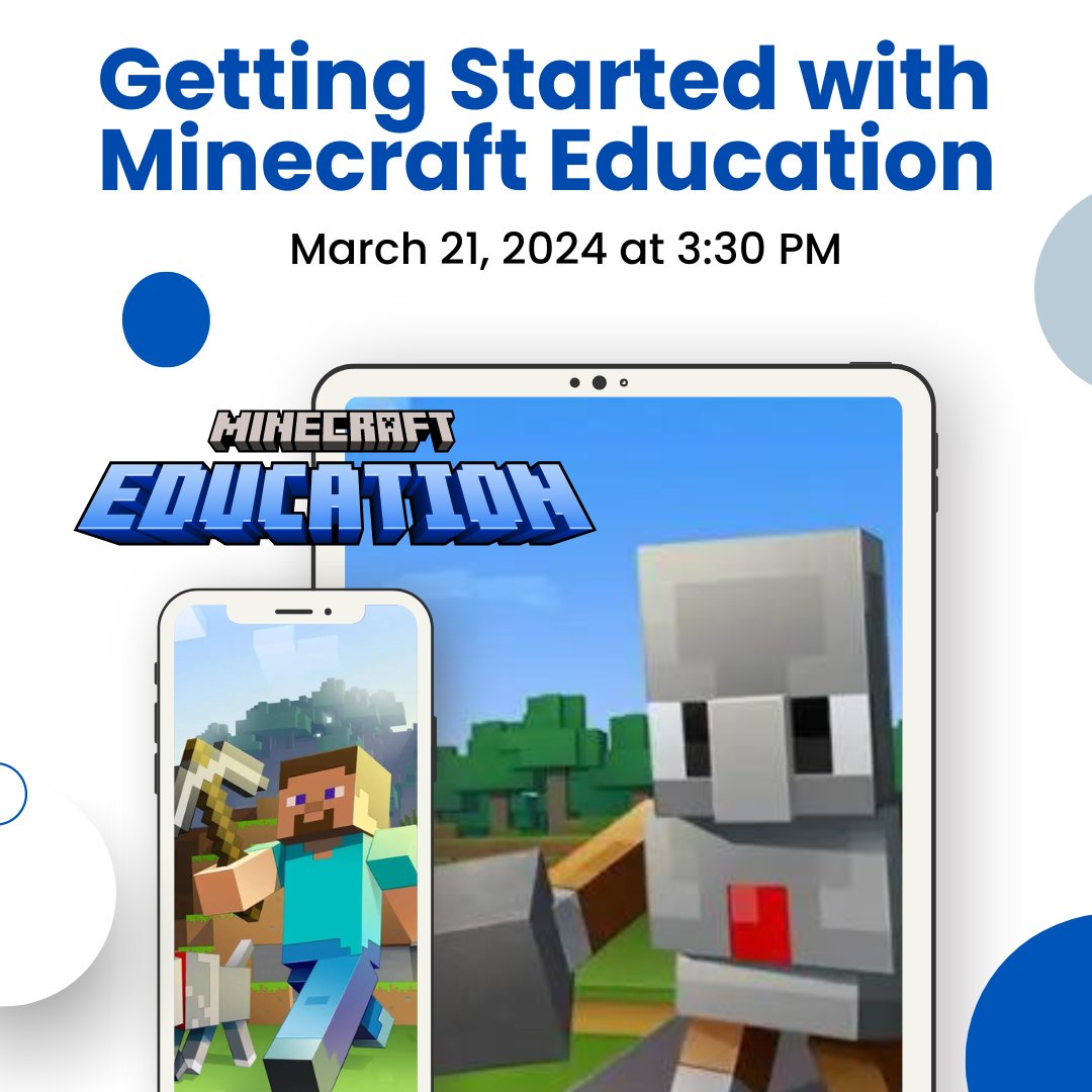 🎮 Dive into Minecraft Education with our workshop! 📅 March 21, 2024 🕒 3:30 PM EST Unlock the basics and gain confidence to bring MCEDU to your classroom! Don't miss out; register now: l8r.it/9g22 #MinecraftEducation #EducatorWorkshop @playcraftlearn