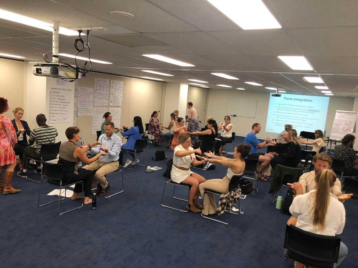 TLCCCoaching's tweet image. Day 5 of #BrisbaneNLP was all about leveling up our linguistic skills! From reframing to chunking up, down, and sideways, to mastering parts integration, our team nailed it! 💪🧠 #NLP #NeuroLinguisticProgramming #PersonalDevelopment #Brisbane