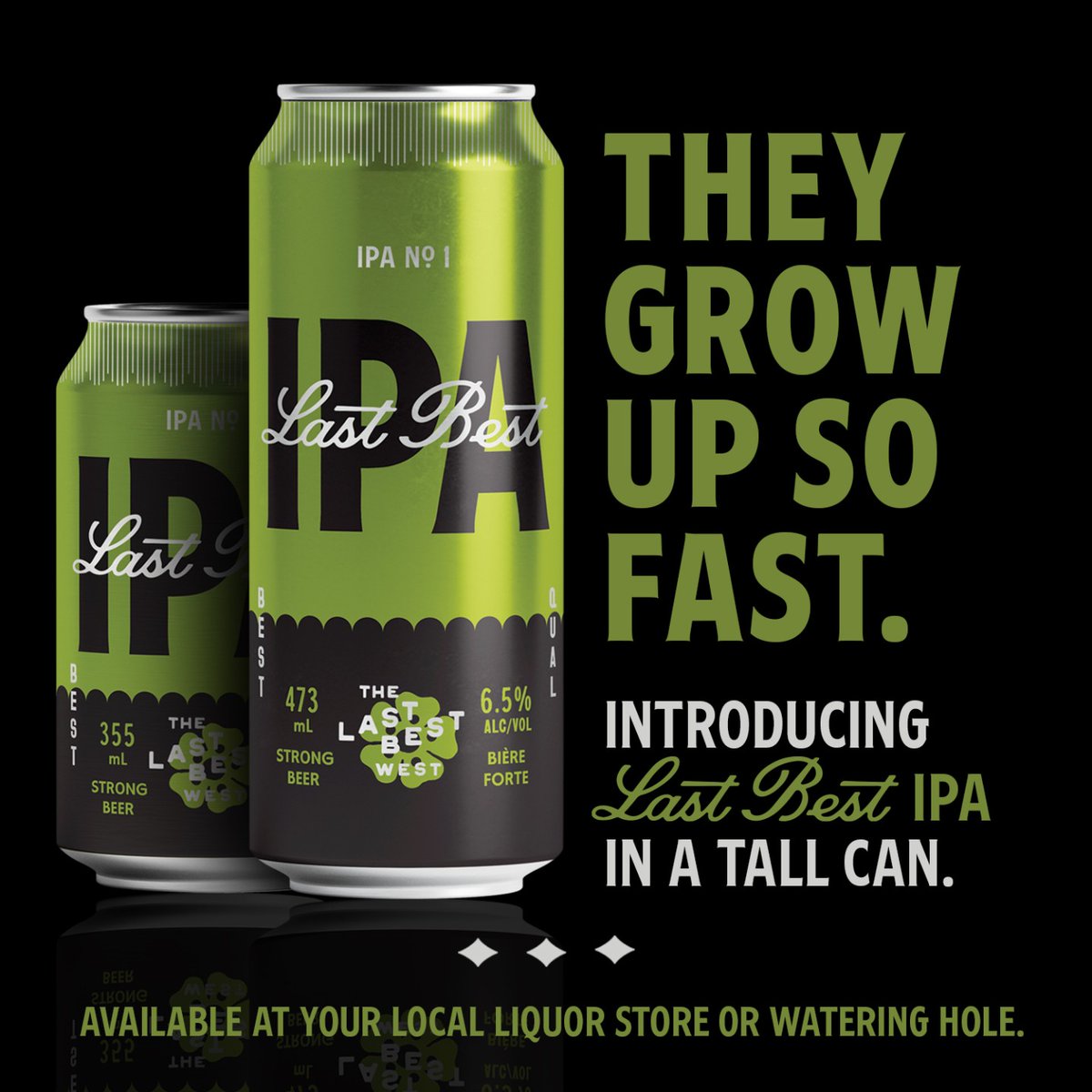Last Best IPA is now available in a tall can, y'all! Find it at your local liquor store or watering hole here: brnw.ch/21wI8wg #YYC