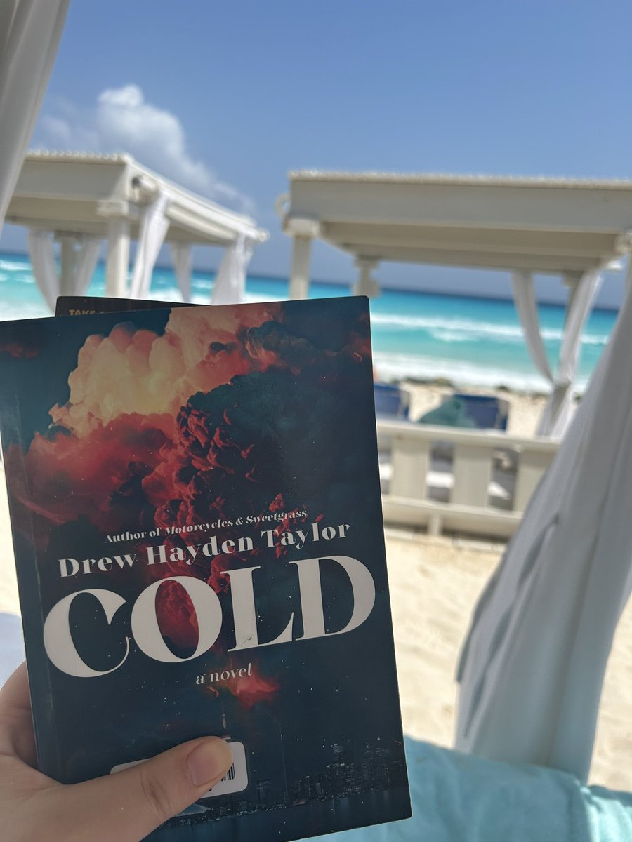 QueenJKWONG's tweet photo. How’s that for irony! Reading a book from a top notch Canadian playwright, author, speaker, host… all the things! @TheDHTaylor in Cancun Mexico https://t.co/09Z8AG0E7i