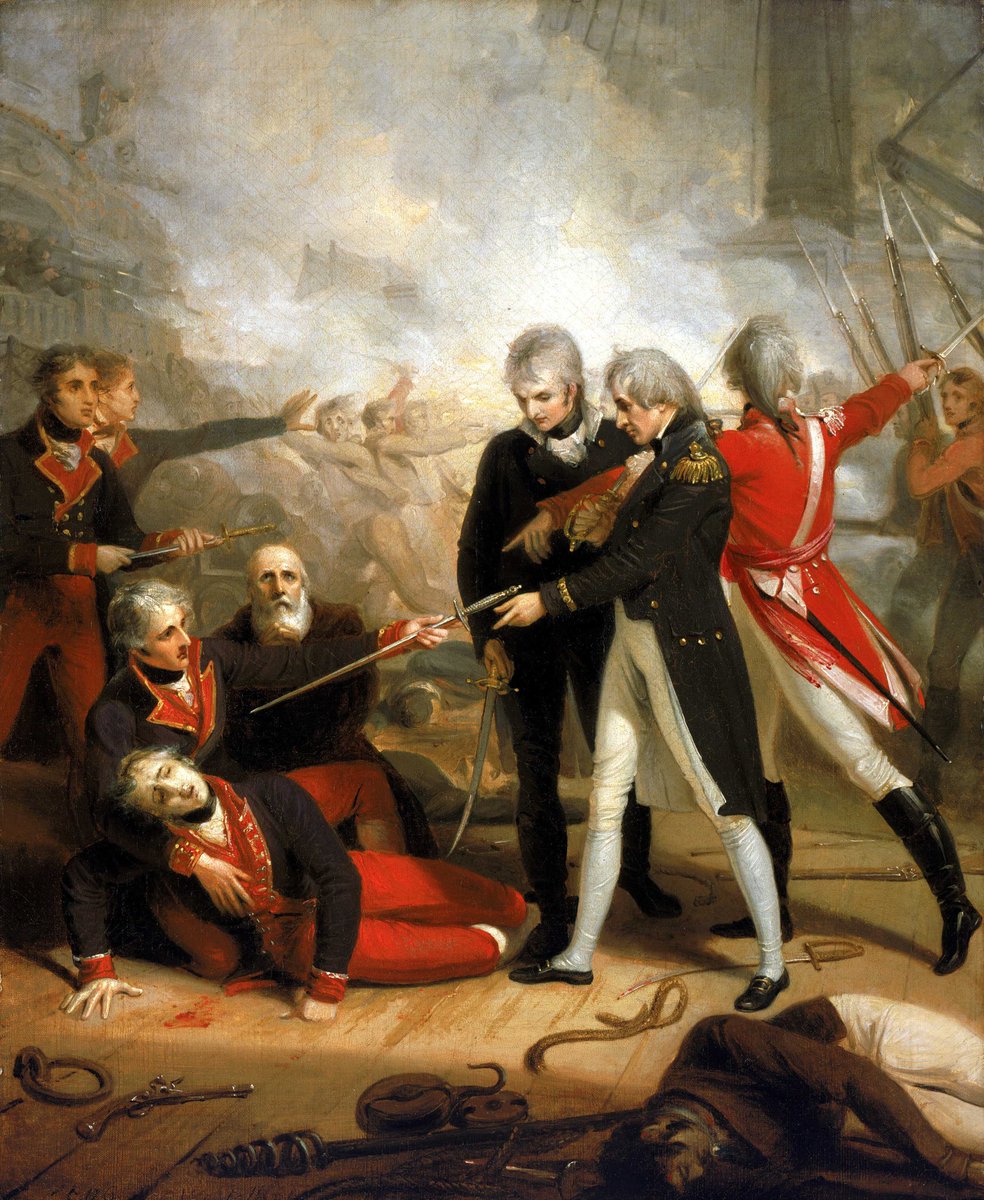 Nelson receiving the surrender of the 'San Nicolas', 14 February 1797