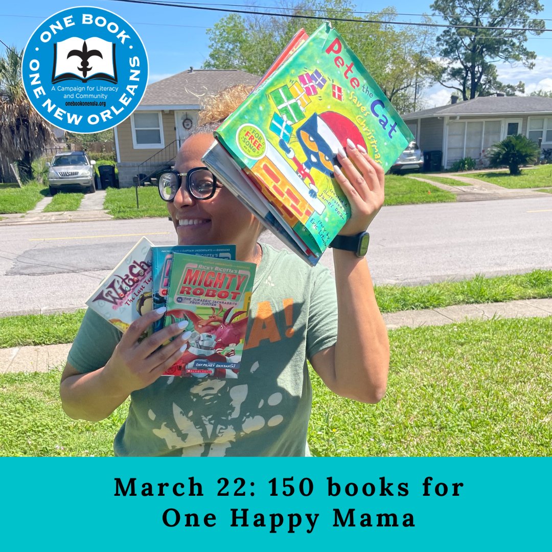 Today we provided 150 children's books for @OneHappyMamaco, which will be given away at their Black Maternal Health Week Block Party on April 20! #literacy #reading #familyliteracy #MaternalHealthMatters #onebookonenola #onebookatatim