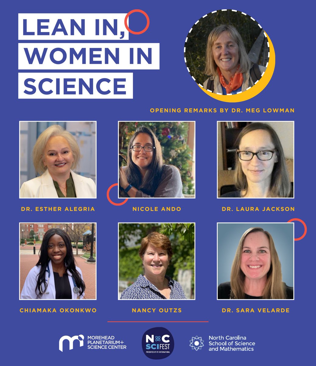 ncscifest's tweet photo. Happy Women’s History Month! This week we’d like to highlight April’s Lean In, Women in Science event hosted by @NCSSM. The event features female scientists talking all things STEM.
Interested in attending? Learn more here: https://t.co/UHFBzH434m
#NCSciFest #StateofInnovation https://t.co/kx0VXEvNHU