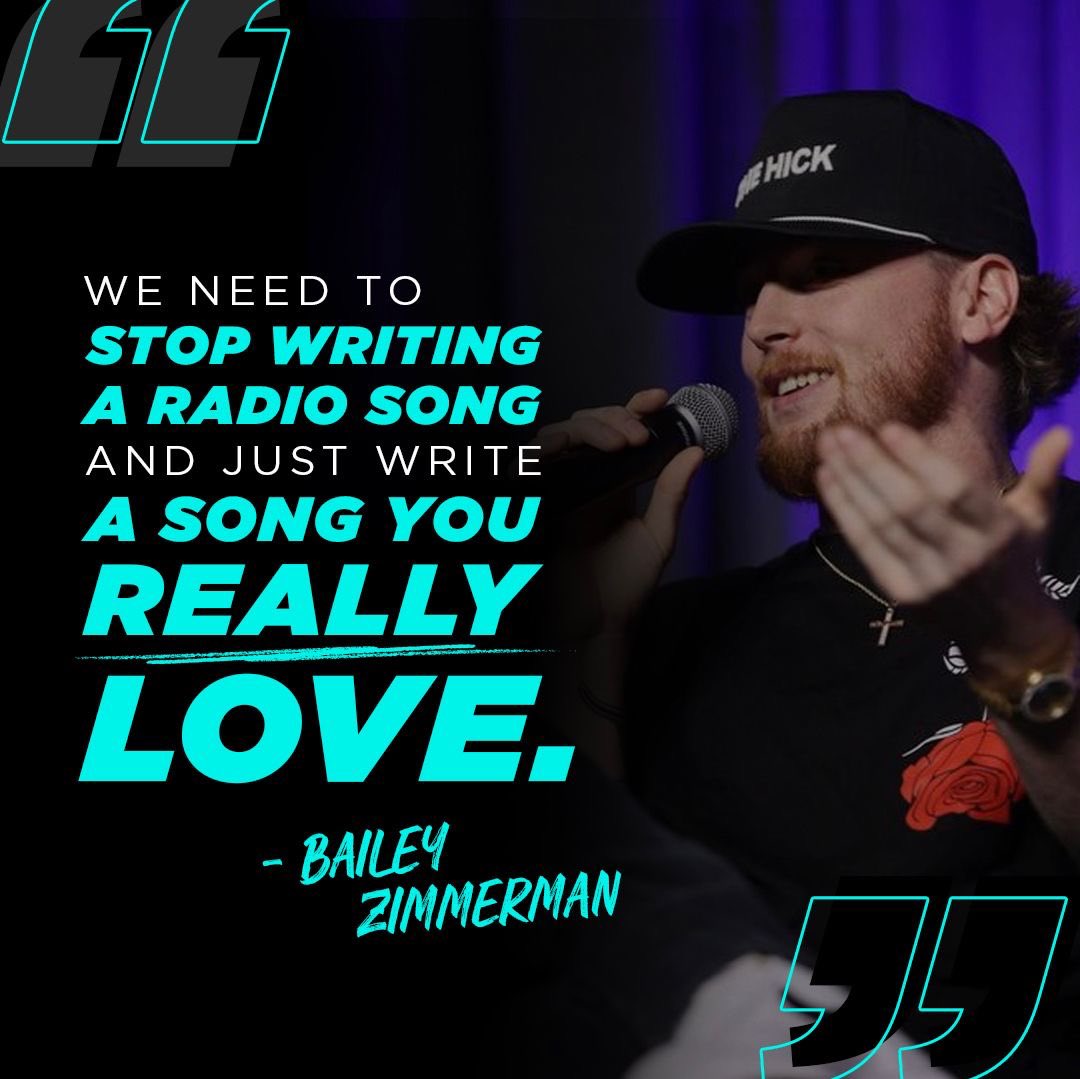 'We need to stop writing a radio song, and just write a song you really love' @baileyzimmerman