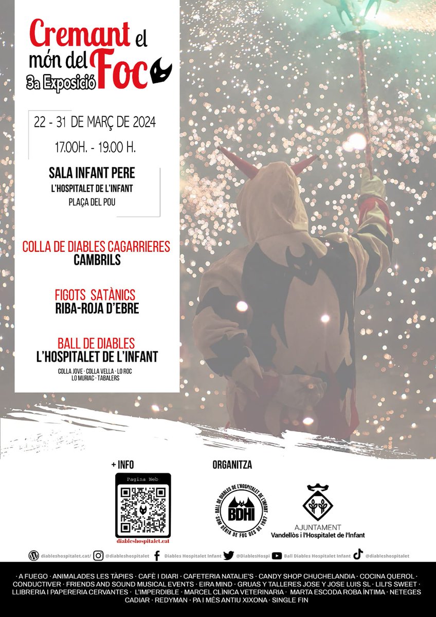 DiablesHospi's tweet photo. 🧨😈A partir d'avui ja podeu visitar la 3a exposició "Cremant el món del foc"! 

No us ho perdeu!🔥🔥 https://t.co/KaTNSuLDuV