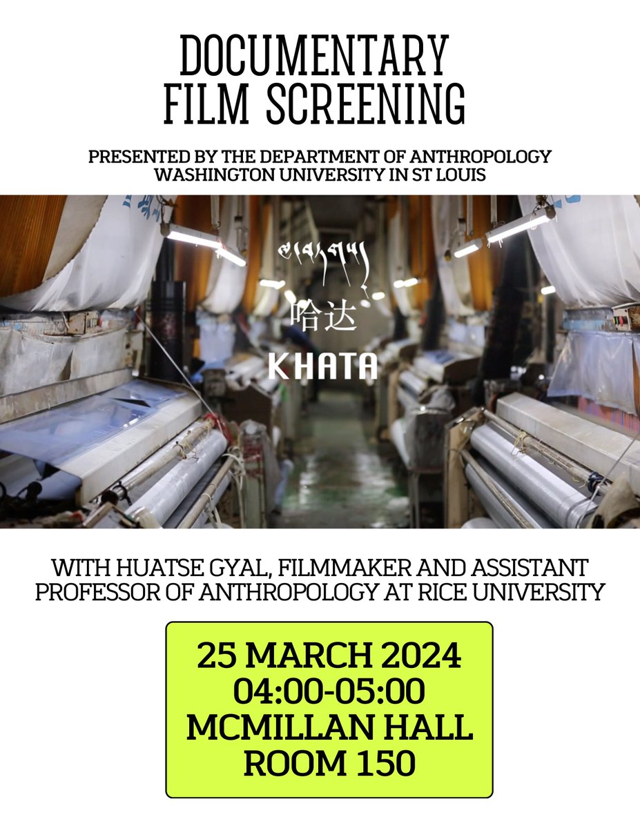 We are excited for this film screening that's happening on Monday.  Come by to learn more about Tibetan Pastoralists.