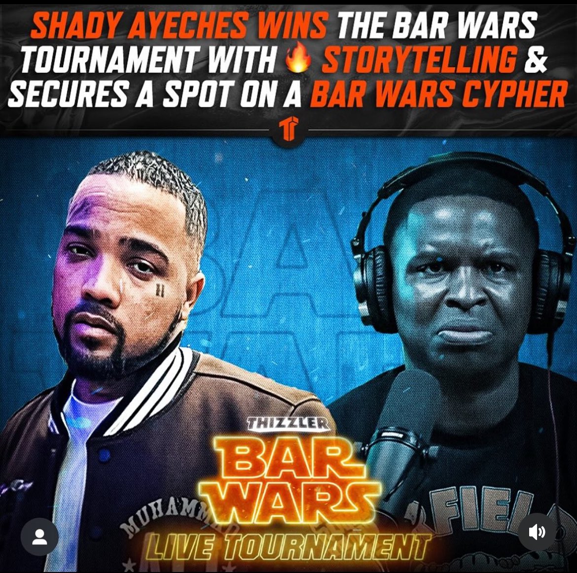 #shadyayeches wins the bar war tournament. Secures a spot on a #barwarscypher on #thizzler #Fresno #BangWest