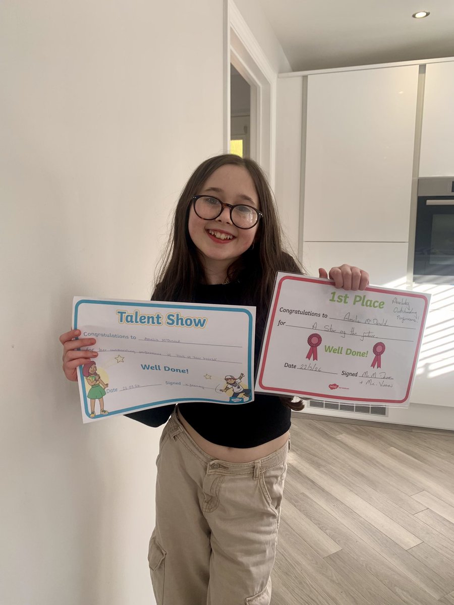 mikaliain's tweet photo. Well done to our amazing Amelia winning the school talent show. She is buzzing with joy 🎤 @AllsaintsML6 https://t.co/NXukkTTrlH