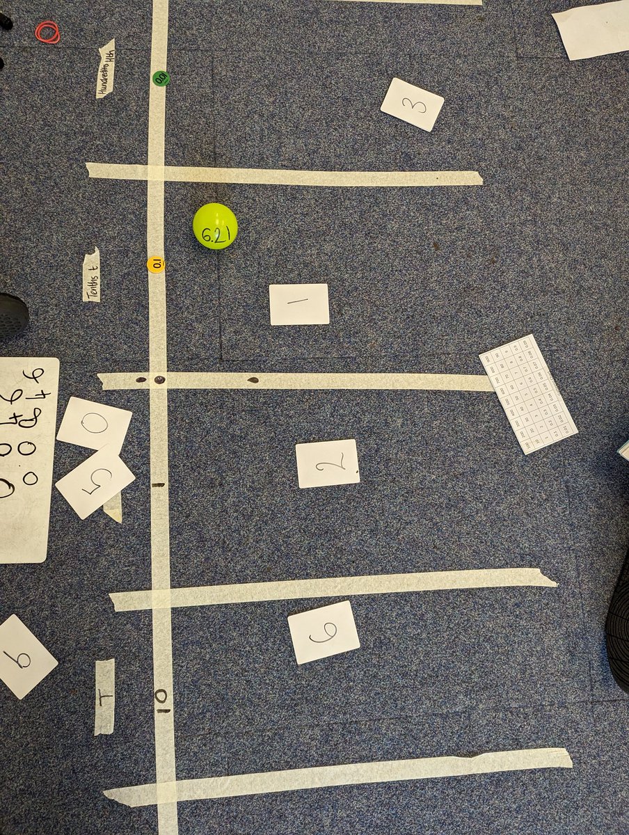 MissGrantham6's tweet photo. Maths on the carpet this morning! Multiplying and dividing decimals by 10, 100 and 10000 👩🏼‍🏫 #primarymaths #KS2maths #CPAapproach https://t.co/sQqTzFUVHK