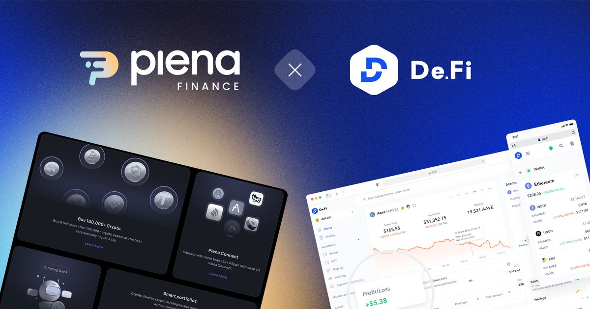 DeFi's tweet photo. 🚨 We are thrilled to announce a continuous partnership with @PlenaFinance!

Today, we embark on a journey of mutual growth and development between our ecosystems.

⚡️ Thrilled to join forces with the team at Plena Finance, bringing our SocialFi and Antivirus to power up their ecosystem.

Stick up with further updates about our mutual development!