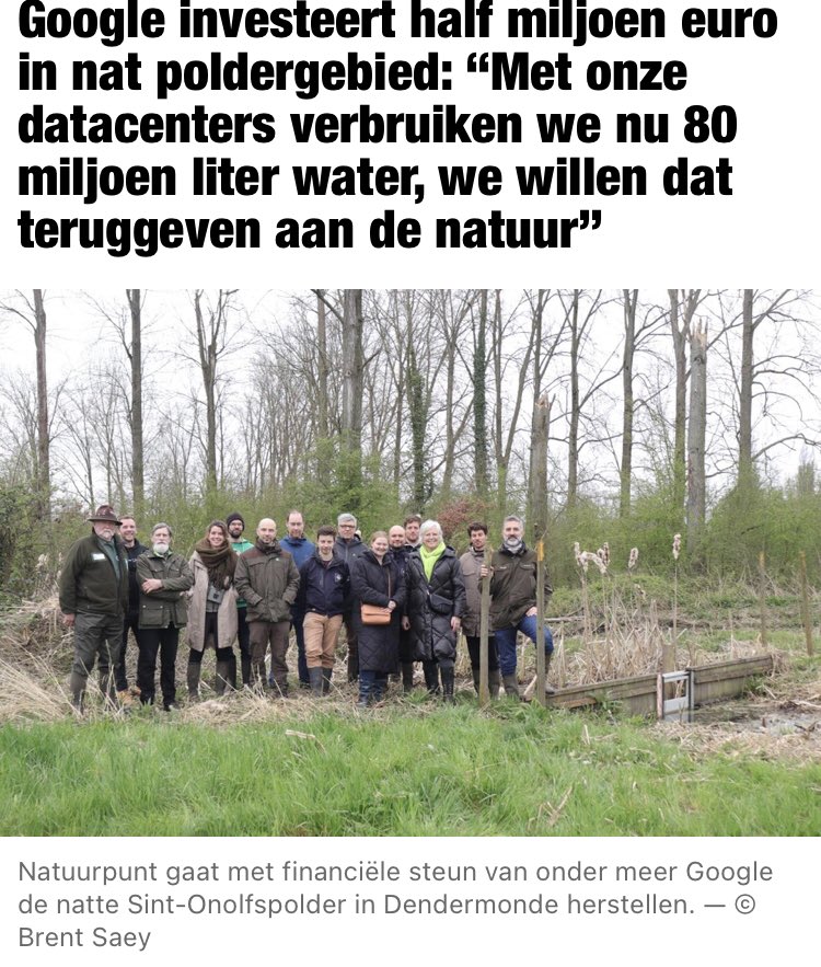 wantenslander's tweet photo. Op #wereldwaterdag stelden we met Natuurpunt twee samenwerkingen voor van private bedrijven die investeren in wetland en natuurherstel. #Cummins in Mechelen en #Google in Dendermonde. #natuurherstelwerkt #lifewetlands4cities #interregBluetransition #natuurpunt #wereldwaterdag https://t.co/lLekuxVwMV