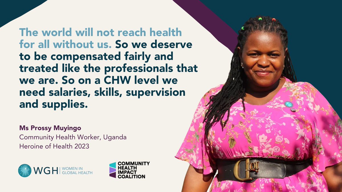 womeninGH's tweet photo. "I hope all governments see how important CHWs are." @ProssyMuyingo underlined the importance of career progression and #proCHW from her perspective as #WomanCHW in Uganda. Watch the #CSW68 side panel discussion: https://t.co/3fmWPJfJ3w https://t.co/p3sgiQFrVo