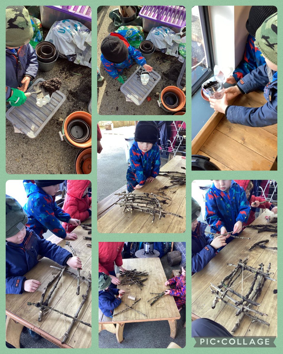 inchlairELCC's tweet photo. Today we tried out some of @Simon_Akeroyd gardening tips such as making mini greenhouses out of milk bottles and our own stick hanging basket. H said “I can do this at home” J said “Let’s plant strawberries in our baskets” 🌿 #engagingwithnature https://t.co/Bn1zgxF7ZW