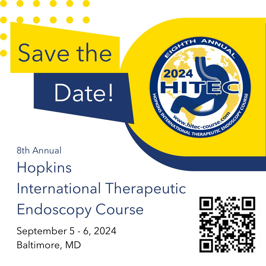 Join us this September for #HITEC2024! Learn more at hitec-course.com #gastroenterology #endoscopy #GI #Baltimore @ASGEendoscopy @EndoscopyOA @HopkinsGIHep @SNgamruengphong