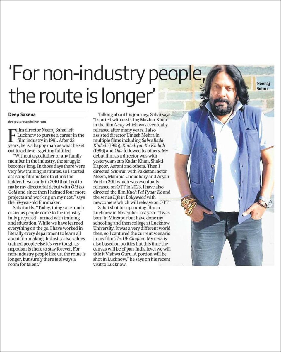 theupfiles's tweet photo. Director Neeraj Sahai  press coverage for upcoming film "THE UP FILES" releasing on 29th March 2024
Produced by Kuldeep Umraosingh Ostwal
#theupfiles
#neerajsahai
#kuldeepumraosinghostwal
#manojjoshi
#manjarifadnis
#shahbazkhan
#aliasgar
#Ashoksamrat
#UFOMoviez https://t.co/ir1QWTsiJi