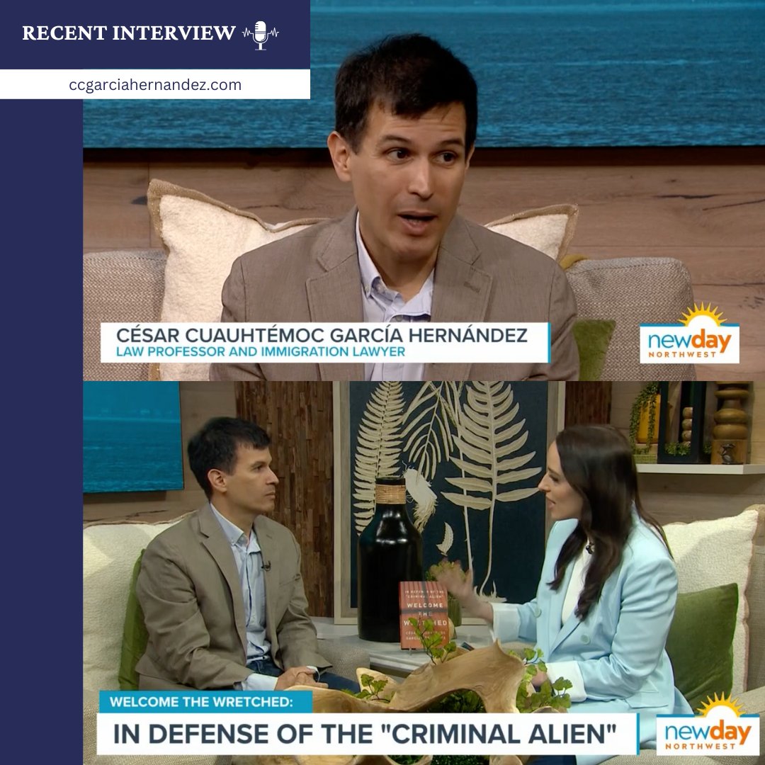 When I was in Seattle not too long ago, I stopped by the city’s NBC affiliate to talk about my newest book, Welcome the Wretched: In Defense of the “Criminal Alien.” Watch the interview at king5.com/video/entertai…