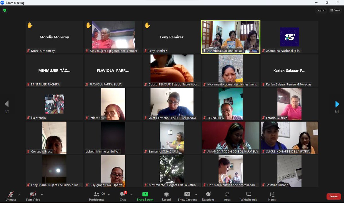 MinMujerVe's tweet photo. Videoconferencia sobre la Ley Orgánica para la Igualdad de las Mujeres con las diputadas de la @Asamblea_Ven.

Abrimos hilo 🧵

@NicolasMaduro 
@DhelizAlvarez 
@AmkValentina 
@AsiaVillegasP
@nilohaivanis 
#ConstruyendoPatria https://t.co/0PomaPH8rR